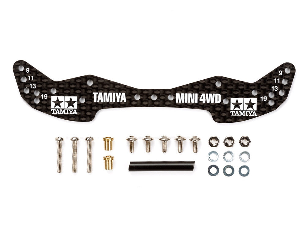 TAMIYA 15498 HG Carbon Front Wide Stay (1.5mm) official product image 1